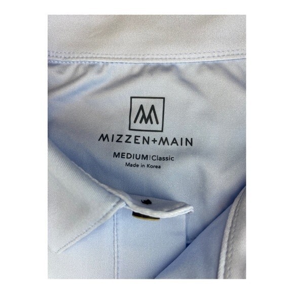 Mizzen Main Mens Polo Golf Shirt Medium Blue Lobster Versa PTO Bottle Opener NWT - Picture 5 of 13